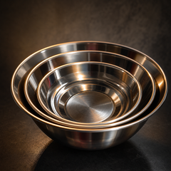 Stainless Steel Mixing Bowls, Stackable Set
