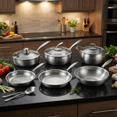 Titanium Complete Kitchen Set with Three Lids