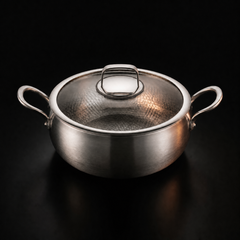 Deep Hammered Titanium Pot