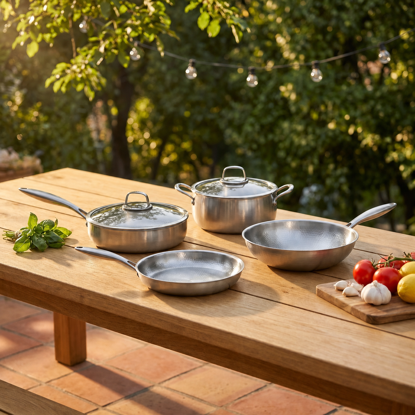 Titanium Essentials Kitchen Set with Two Lids