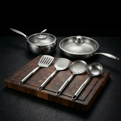 Kitchen Starter Set with Walnut Board and Utensils