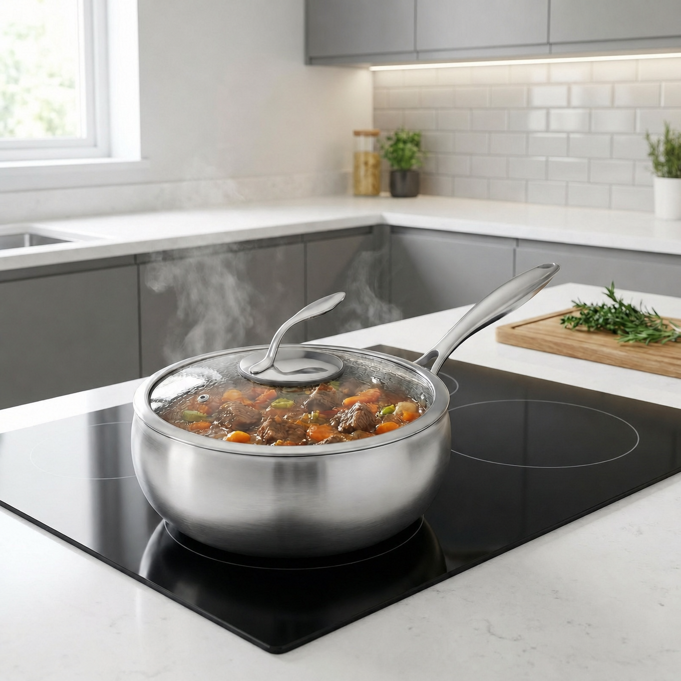 Hammered Titanium Saute Pan