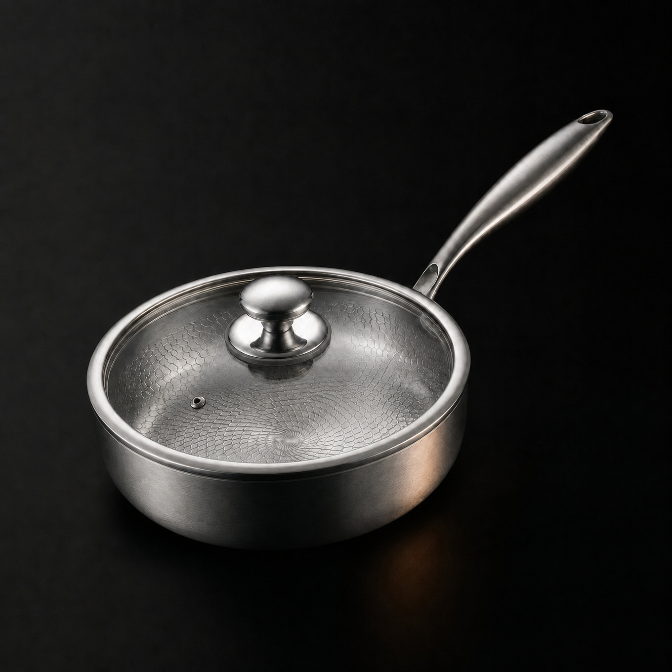 Hand Hammered High Wall Titanium Pan