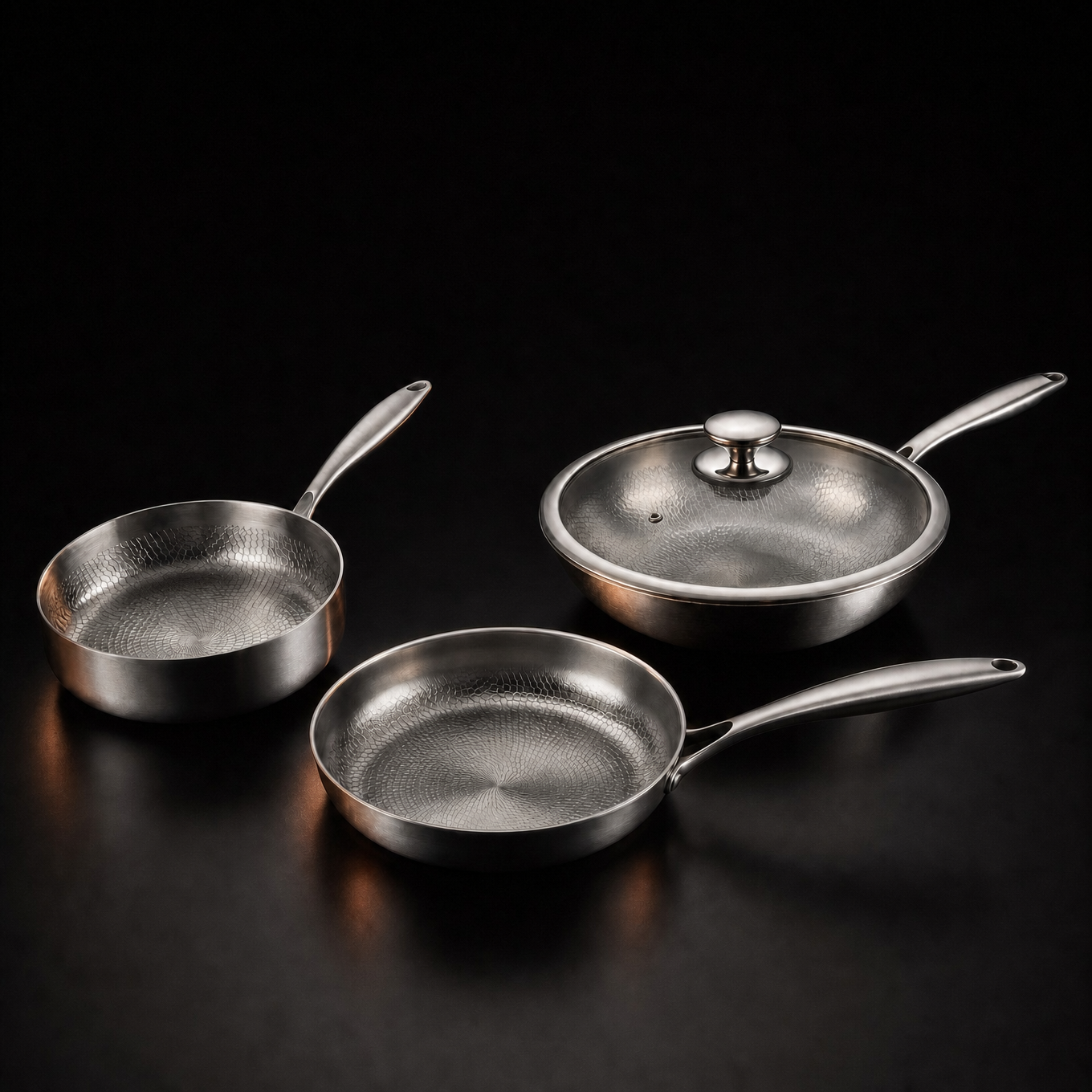 Titanium Stir Fry Trio with Lid