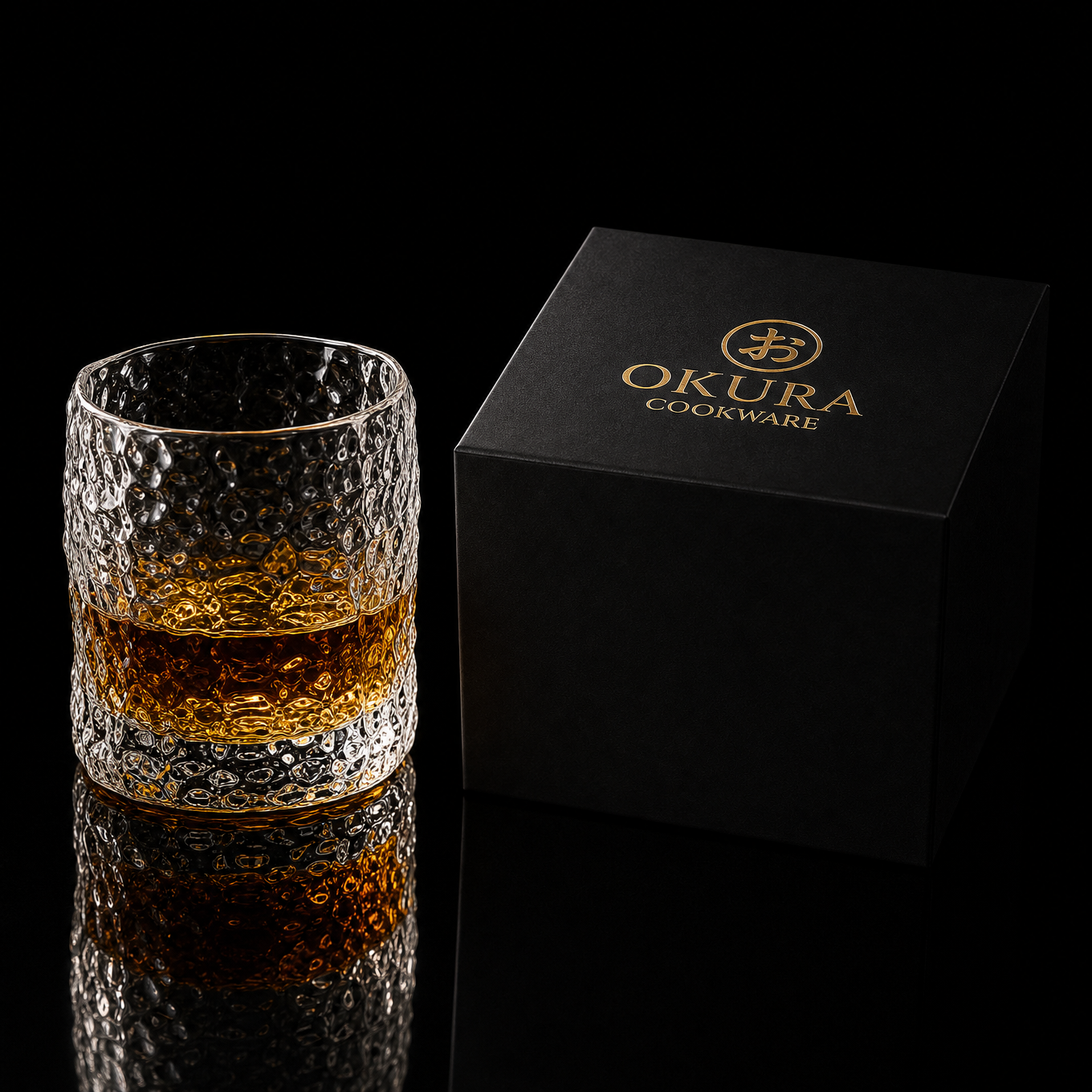 Textured Crystal Whisky Glass