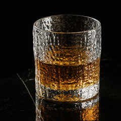 Textured Crystal Whisky Glass
