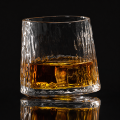 Etched Crystal Whisky Glass with Wooden Box