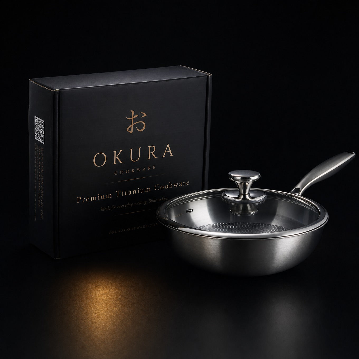 Hammered Titanium Wok, Flat Base