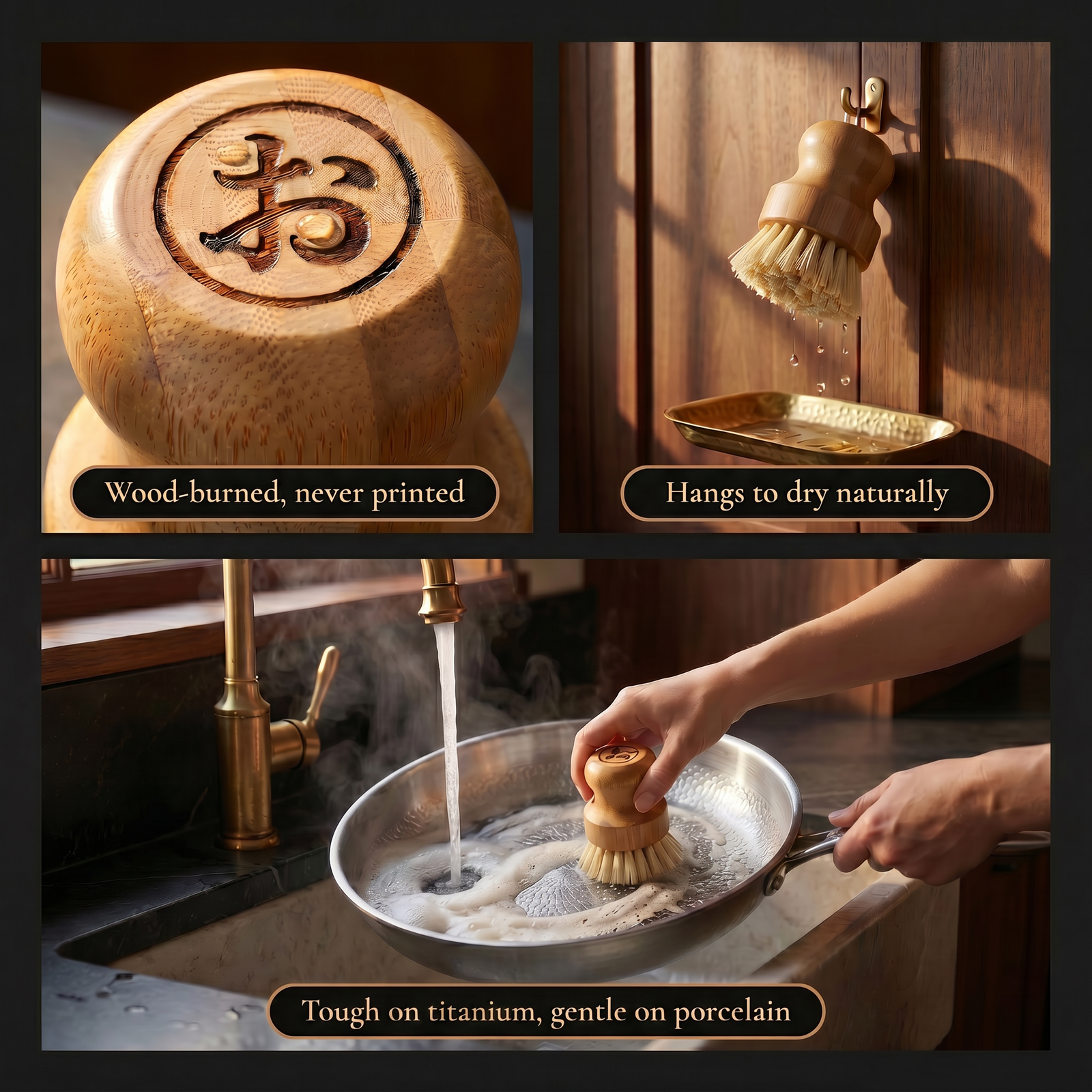 Bamboo Dish Brush, Free Gift