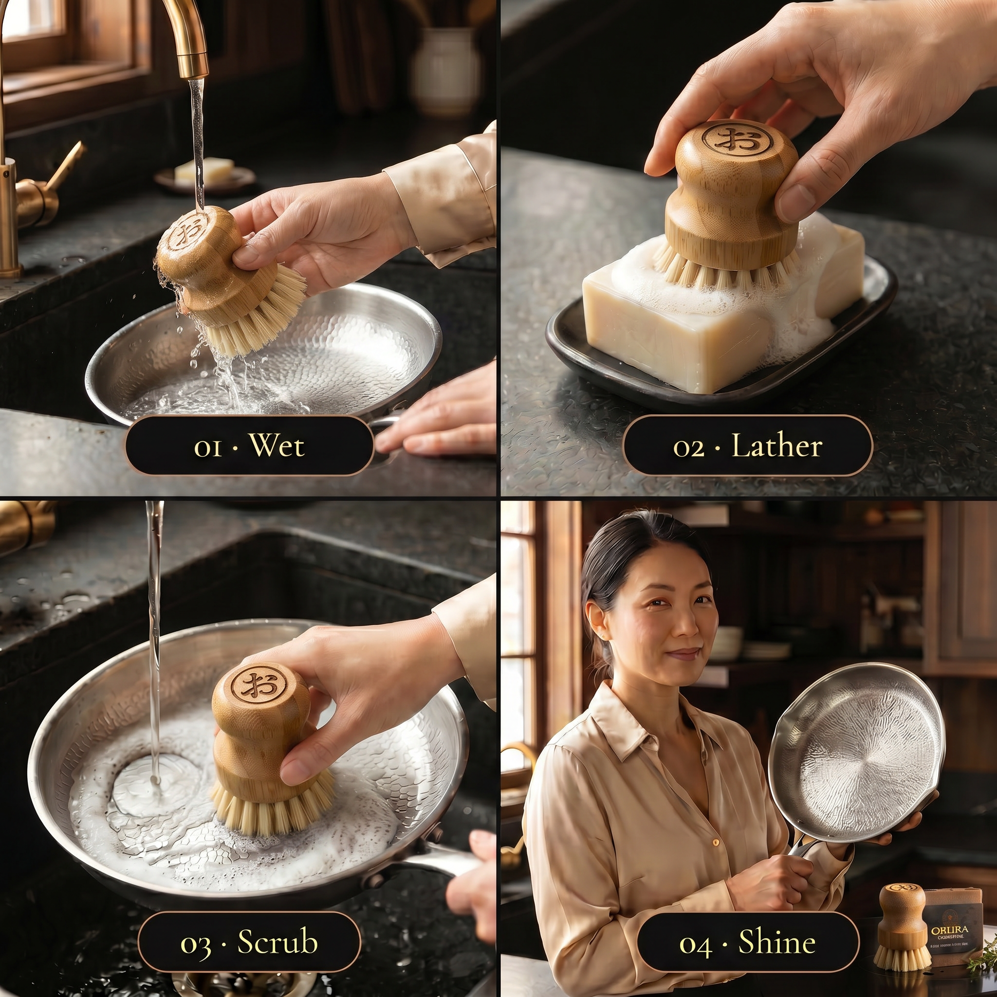 Bamboo Dish Brush, Free Gift
