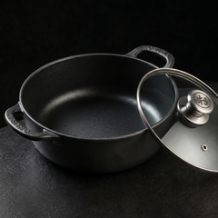 Cast Iron Casserole with Glass Lid