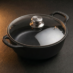 Cast Iron Casserole with Glass Lid