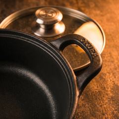 Cast Iron Casserole with Glass Lid