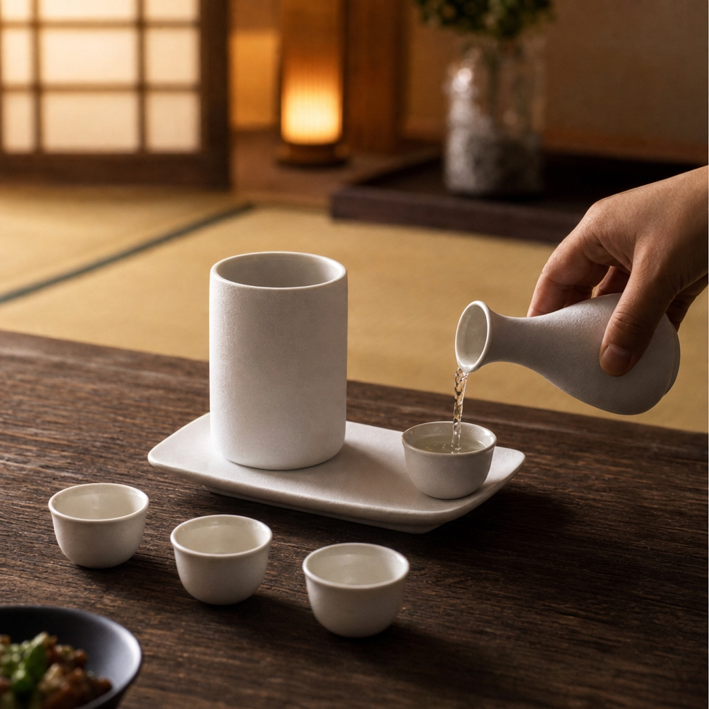 Ceramic Sake Set with Warmer