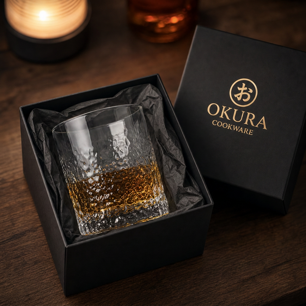 Textured Crystal Whisky Glass