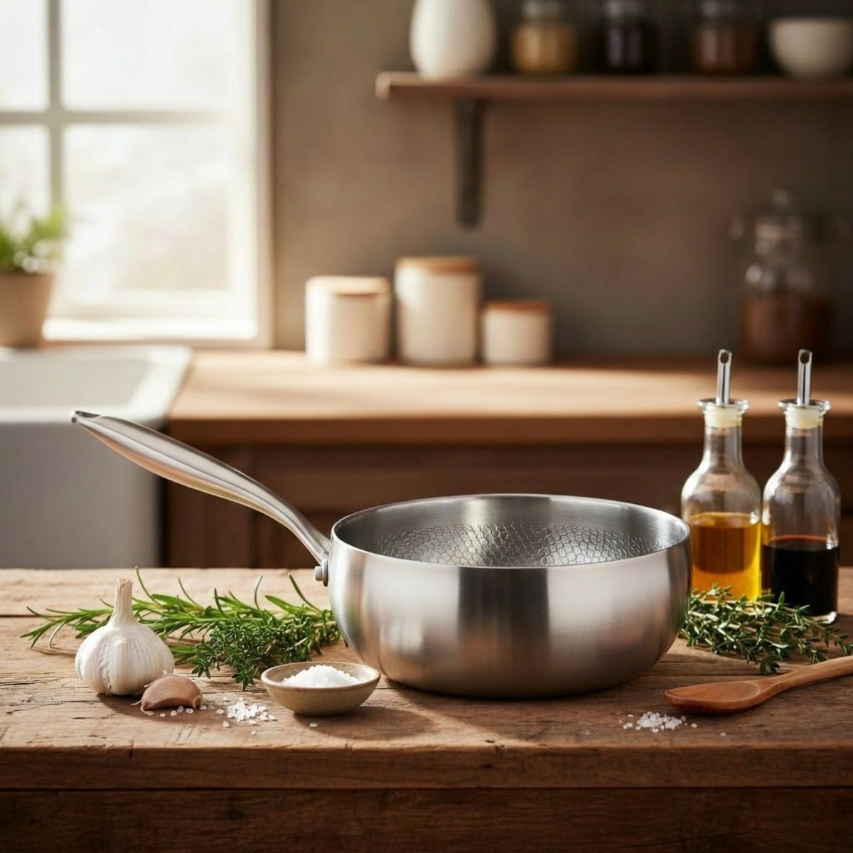 Hammered Titanium Saute Pan