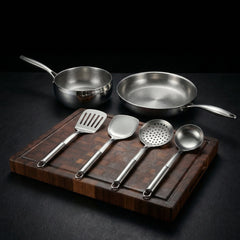 Kitchen Starter Set with Walnut Board and Utensils