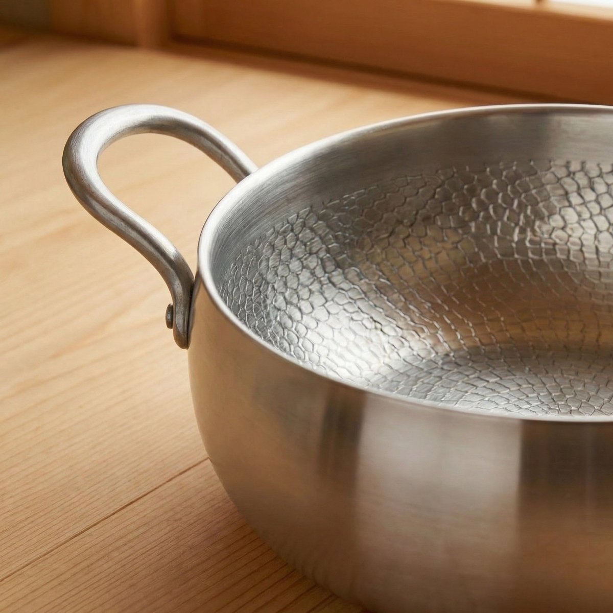 Deep Hammered Titanium Pot